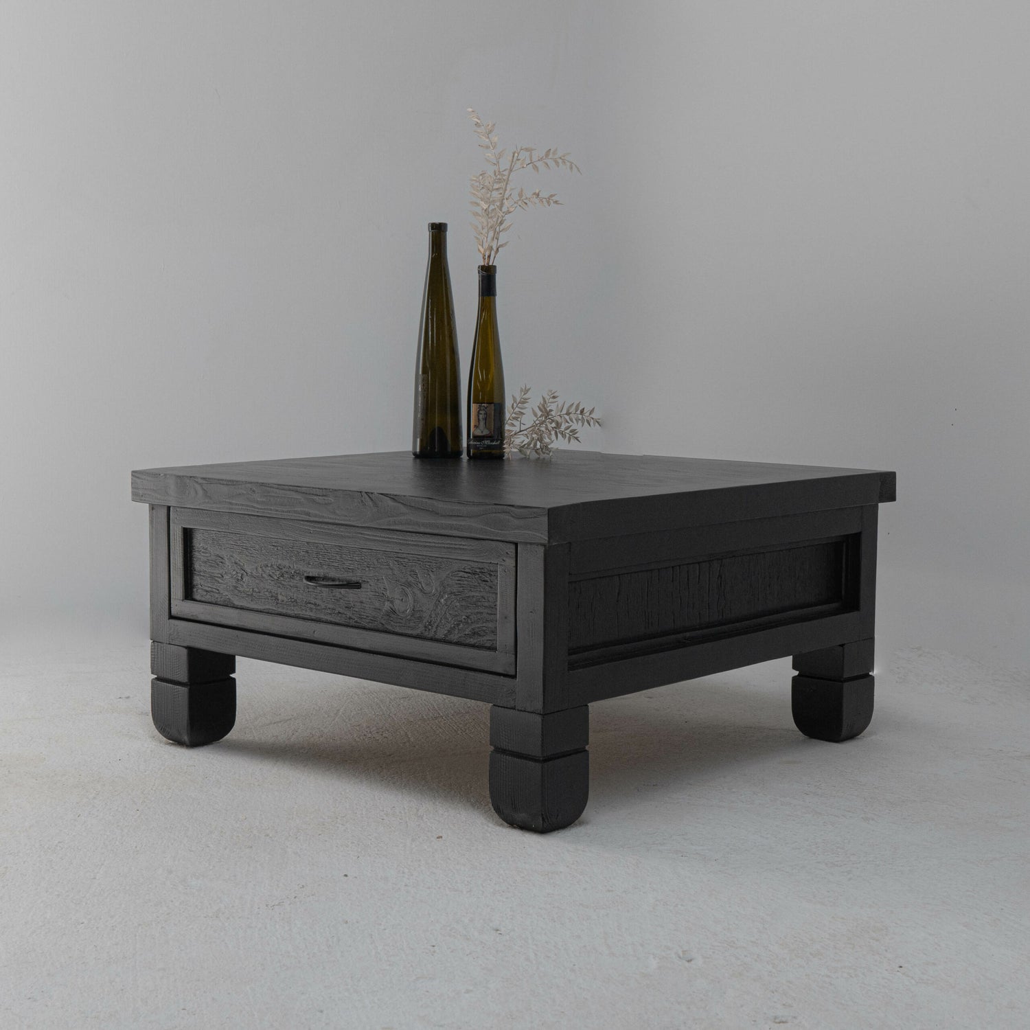Gambia Coffee Table - 2 Drawer Black