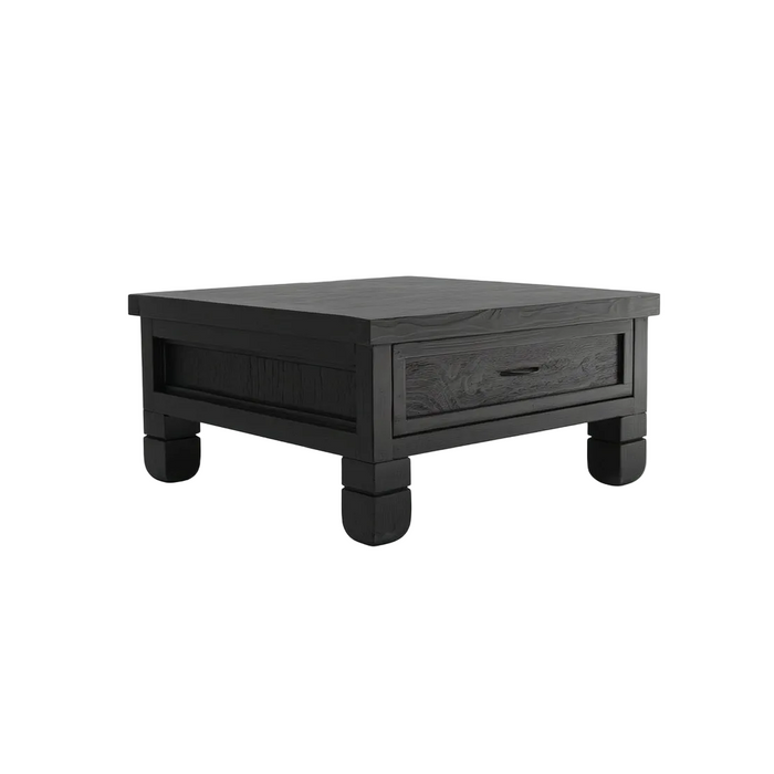 Gambia Coffee Table - 2 Drawer Black