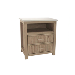 Lake Turkana Pedestal - 2 Drawer ( White MDF Top )