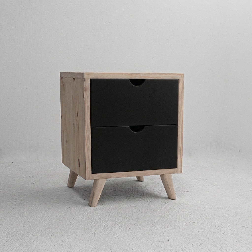 Msauli Pedestal - 2 Drawers Black