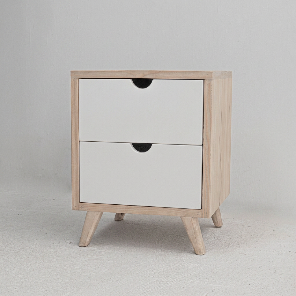 Msauli Pedestal - 2 Drawers White