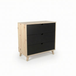 Msauli Chest of Drawers - 3 Drawers Black