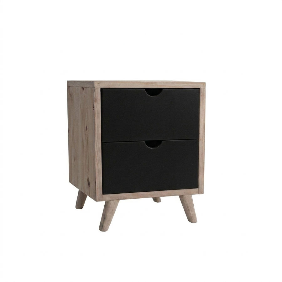 Msauli Pedestal - 2 Drawers Black