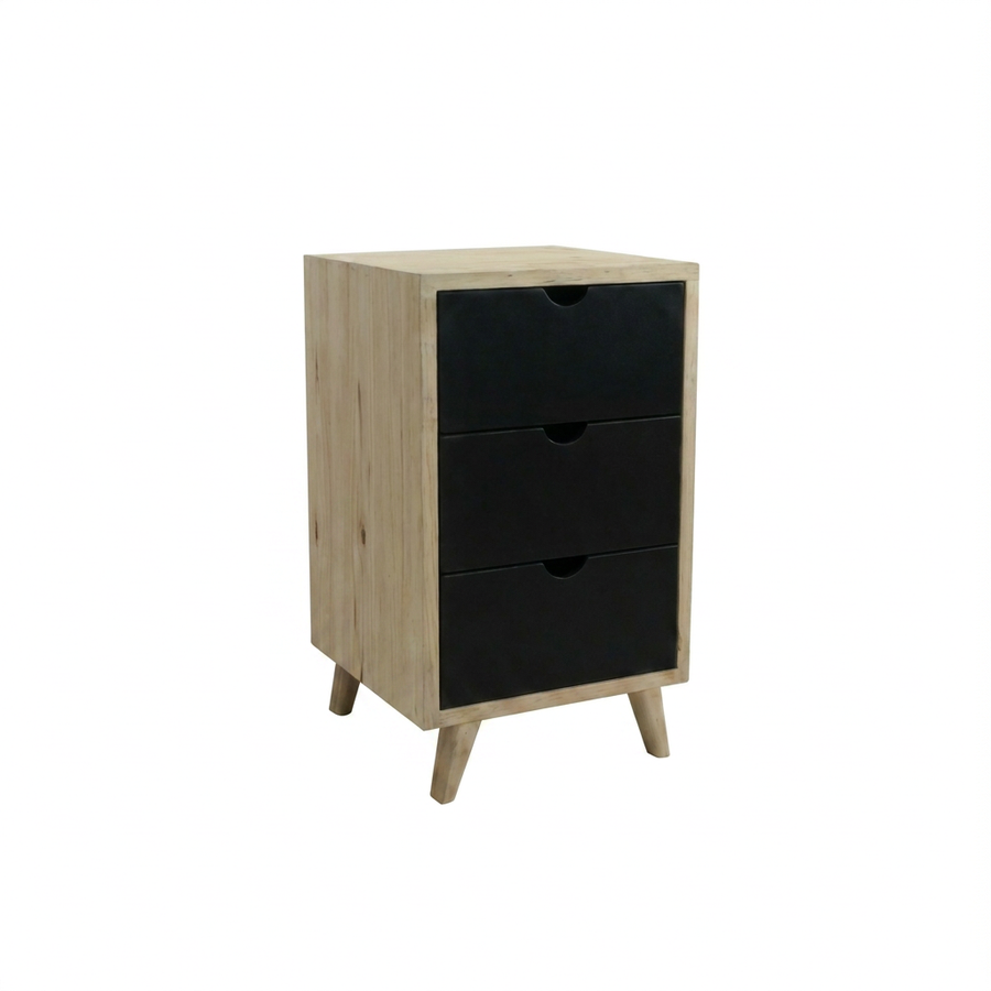 Msauli Pedestal - 3 Drawers Black
