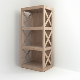 Cross River Bookshelf with Backing - Small detail