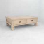 Spruce Gambia Coffee Table features four spacious drawers, providing ample storage space to keep your living room organized and clutter-free.