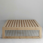 Front angle of the tugela bed base, solid wood