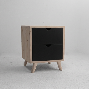 bedroom pedestal with black drawers