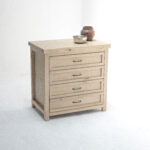 Wooden chest of drawers with 4 Drawers