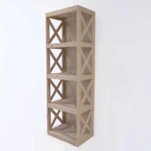 Medium wooden bookshelf with 4 shelves