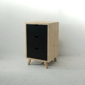 Msauli Pedestal - 3 Drawers Black