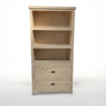 Wooden bookshelf with drawers
